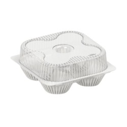 plastikowe transparentne opakowanie cukiernicze na pączki