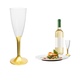 kieliszek do szampana na różowej stopce