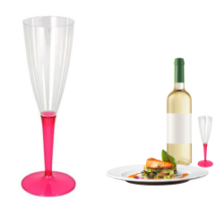 kieliszek do szampana na różowej stopce