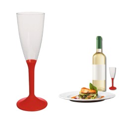 kieliszek do szampana na różowej stopce