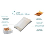 Tacka z papieru jednorazowa biała gastronomiczna