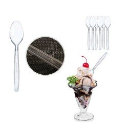 łyżeczka jednorazowa wielokrotnego użytku transparentna