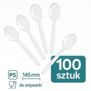 łyżeczka jednorazowa wielokrotnego użytku transparentna