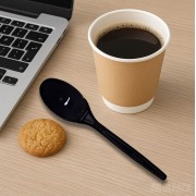 łyżeczka czarna plastikowa wielokrotnego użytku