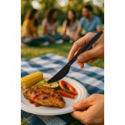 plastikowe sztućce czarne