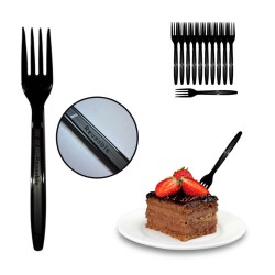 widelec czarny plastikowy