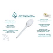 łyżka wielorazowego użytku z plastiku