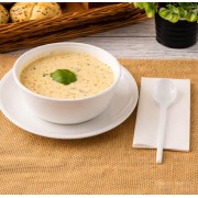 plastikowe łyżki wielokrotnego użytku białe