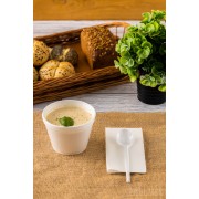 białe sztućce plastikowe wielorazowe