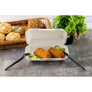 plastikowy widelec wielokrotnego użytku czarny