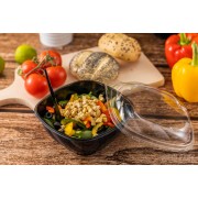 widelec plastikowy wielokrotnego użytku w kolorze czarnym