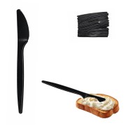 nóż czarny wielokrotnego użytku