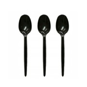 łyżeczka czarna wielorazowa z plastiku