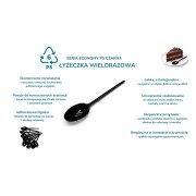 łyżeczki czarne małe do deserów