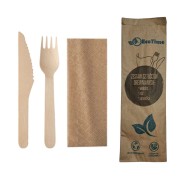 Zestaw sztućców drewnianych jednorazowych ekologicznych