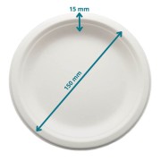 kompostowalne i biodegradowalne talerzyki 150 mm