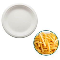 talerzyk deserowy z trzciny cukrowej na deserki 150 mm trwały