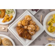 przyjazne dla środowiska kwadratowe tacki na jedzenie