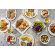 jednorazowe talerze białe okrągłe z bagassy dzielone