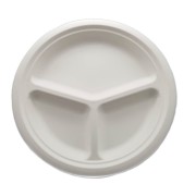 trzykomorowy talerzyk na obiad EKO z papieru