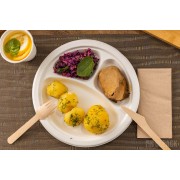 3-dzielny talerz z trzciny cukrowej 260 mm