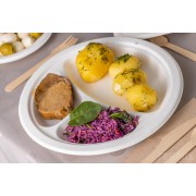 talerz obiadowy naturalnie biały bez chemii eko