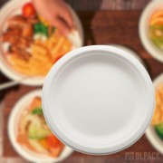 talerze jednorazowe obiadowe naturalnie białe