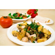 talerz do podawania jedzenia naturalny