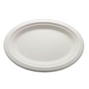 talerz owalny biały naturalny