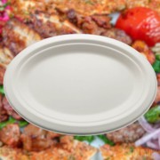 naturalnie biały talerz ekologiczny BIO