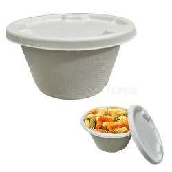 pojemnik z trzciny cukrowej 500 ml z pokrywką