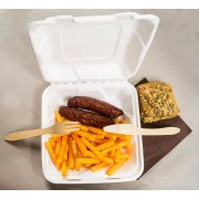 otwierane pojemniki jednorazowe z bagassy